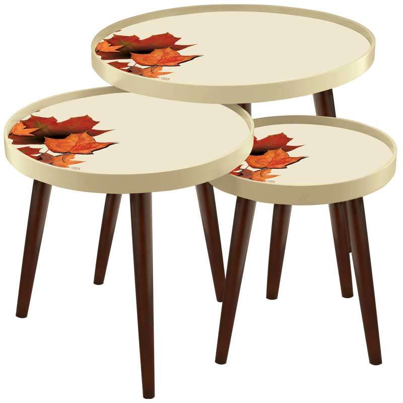 میز عسلی لوتوس مدل T-731-ALMA-FALL مجموعه 3 عددی