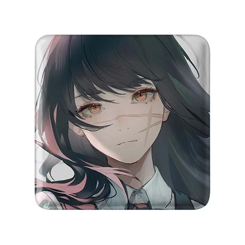 مگنت خندالو طرح میکاتا انیمه مرد اره ای Chainsaw Man  مدل مربعی کد 23222