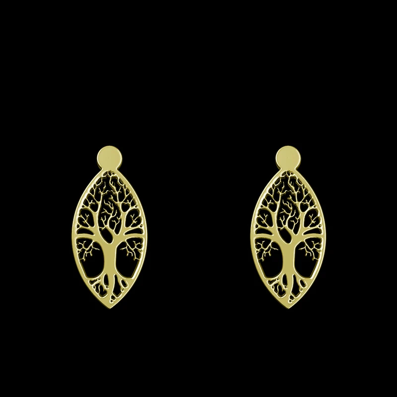 گوشواره طلا 18 عیار زنانه مدوپد مدل درخت کد GA1-14281