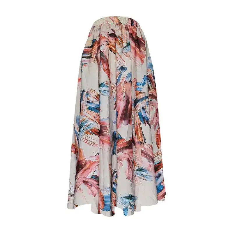 دامن کلوش زنانه مدل E6 رنگ شیری