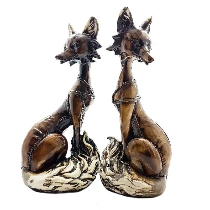 مجسمه طرح روباه  کدV4326 مجموعه ۲ عددی