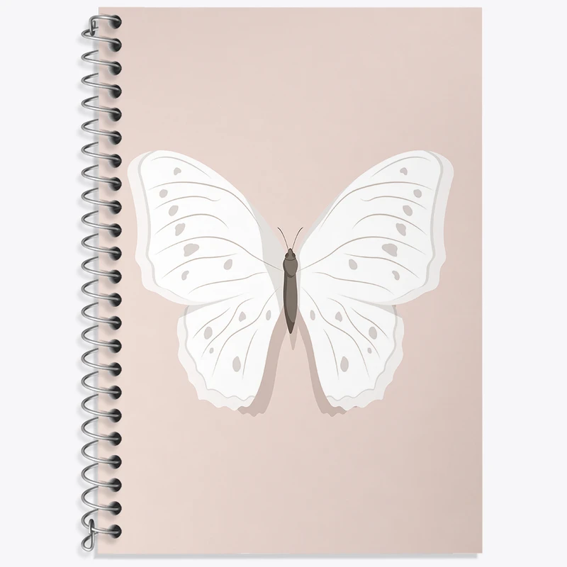 دفتر زبان 50 برگ خندالو مدل سه خط طرح پروانه کد N2567