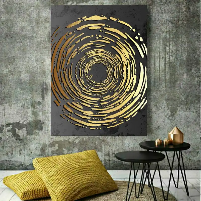 تابلو بوم طرح مدرن دایره ای کد BH218