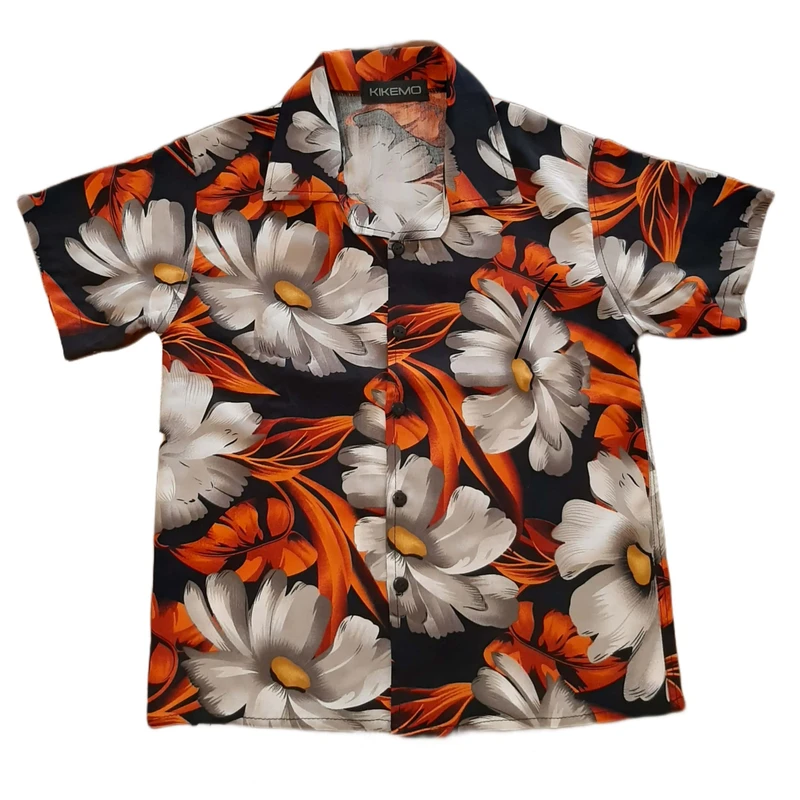 پیراهن پسرانه کیکمو مدل هاوایی کد KKT-031201