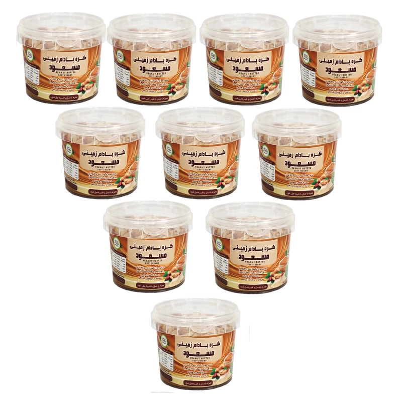 کره بادام زمینی رژیمی کرانچی مسعود - 500 گرم بسته 10 عددی
