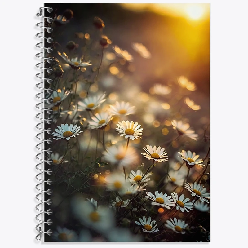 دفتر زبان 50 برگ خندالو مدل سه خط طرح گل کد F1437