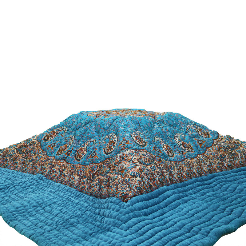 لحاف کرسی مدل درباری کلاسیک کد 1601 سایز 300x300 سانتی متر