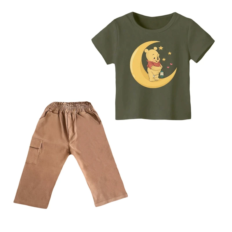 ست تی شرت و شلوارک پسرانه مدل پو کد ۷۱