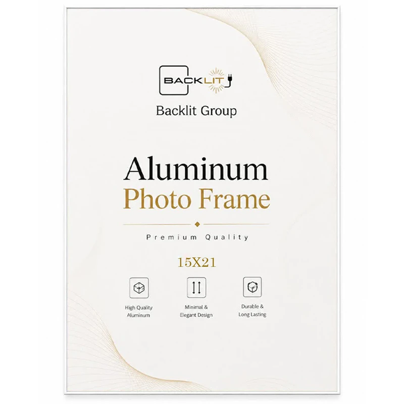 قاب عکس بکلیت مدل آلومینیومی  AL-T1521 سایز 21×15 سانتی متر