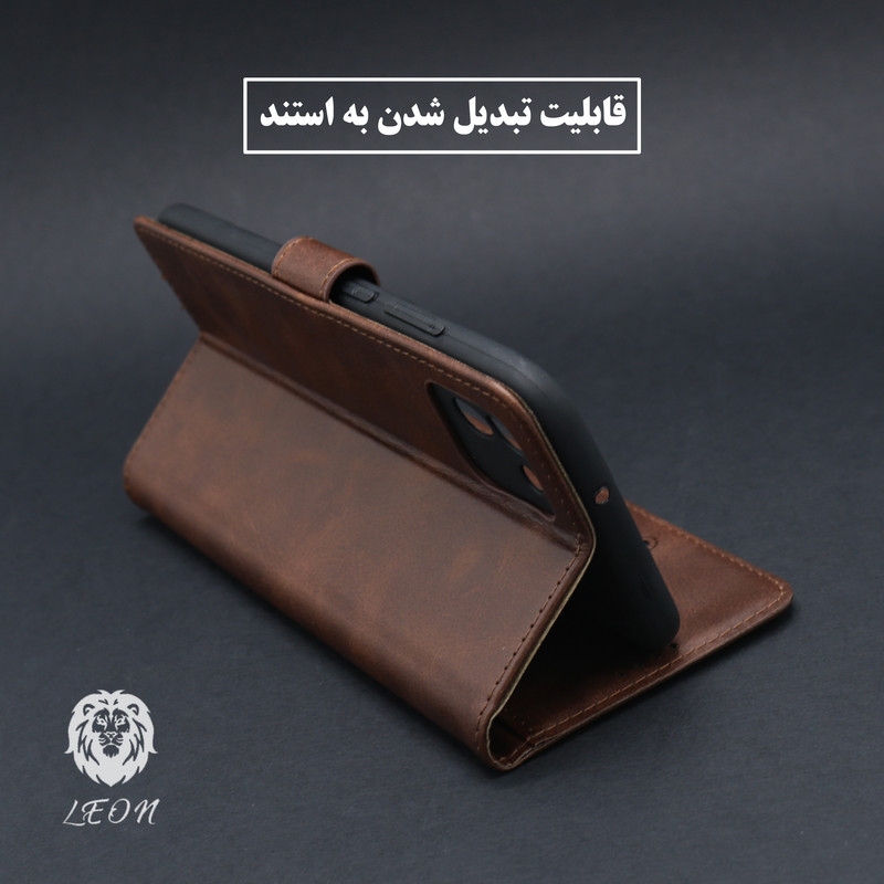 کیف کلاسوری لئون مدل Bors Oro مناسب برای گوشی موبایل شیائومی Redmi Note 12 Pro 4G