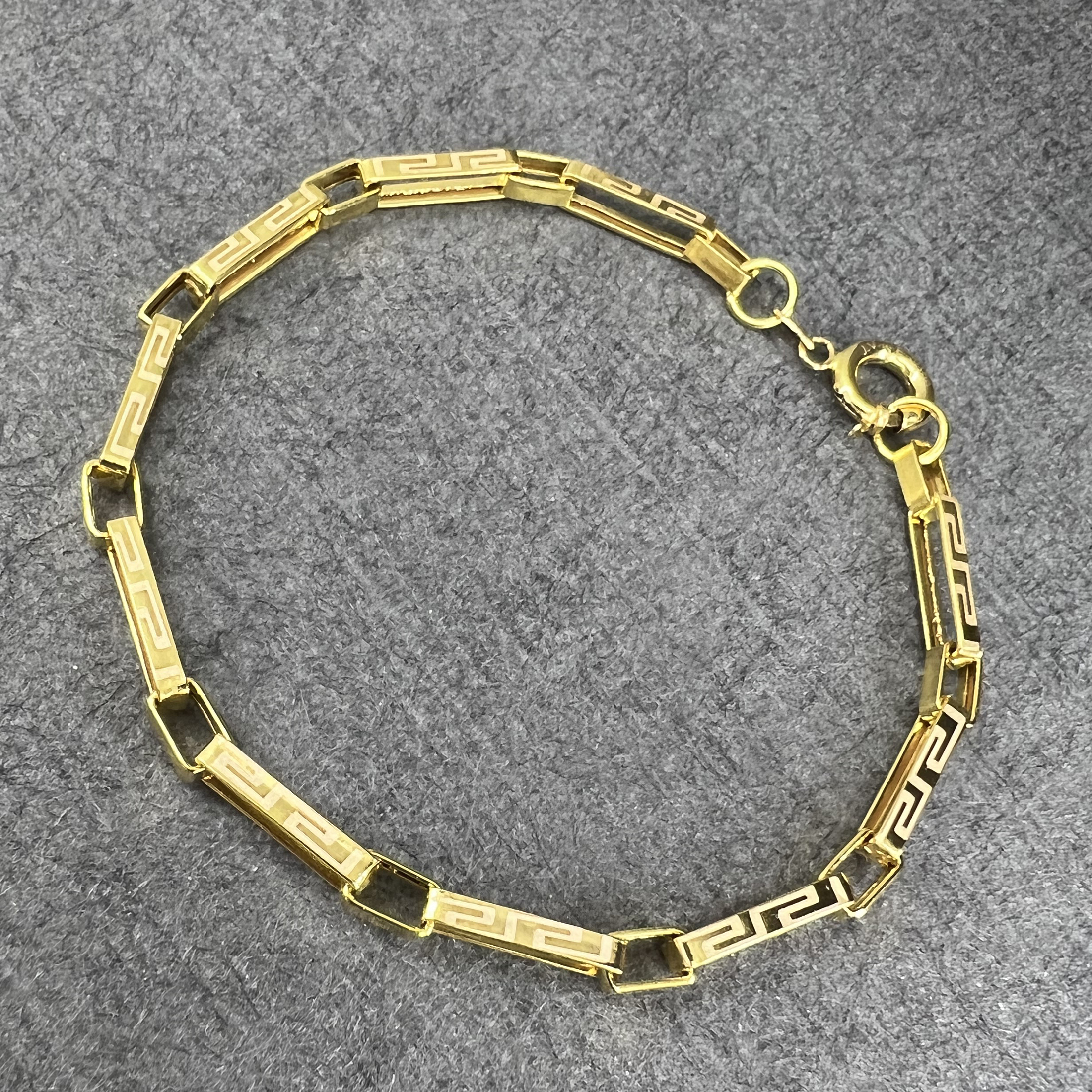 دستبند طلا 18 عیار مردانه دوست خوب مدل dk091 -  - 3