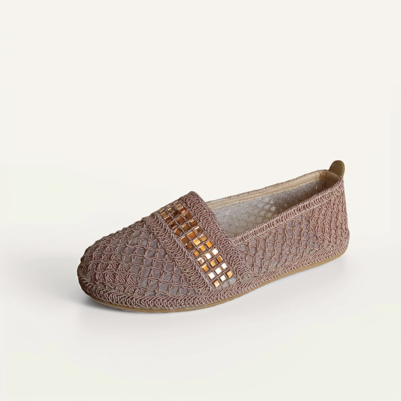 کفش روزمره زنانه مدل گیپور نگین دار G-Nes