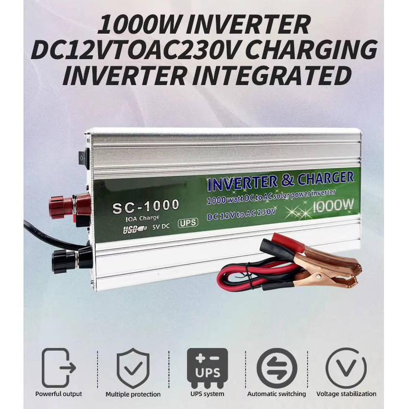 اینورتر و شارژر مدل SC-1000 ظرفیت 1000 وات