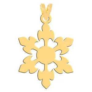 آویز گردنبند طلا 18 عیار زنانه فرشته مدل برف WNL-000558