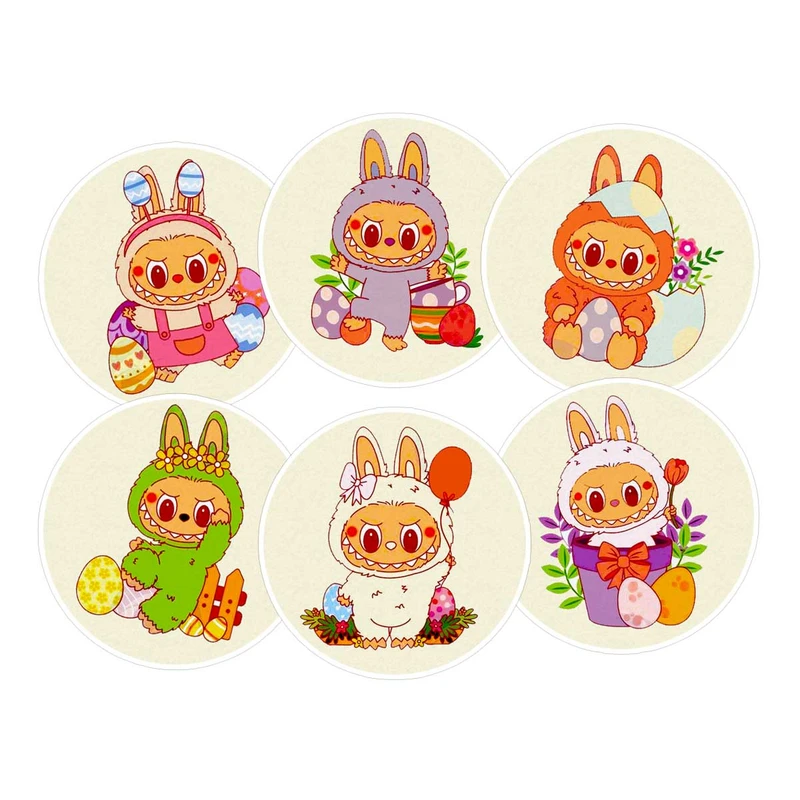 استیکر لپ تاپ ماسا دیزاین طرح Labubu لابوبو کد ST مجموعه 6 عددی