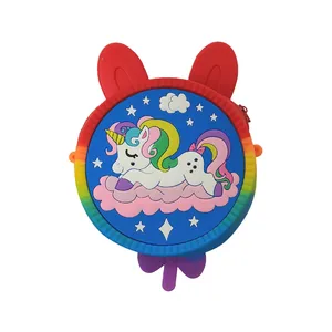 کیف دوشی بچگانه مدل سیلیکونی طرح یونیکورن کد 12543