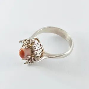 انگشتر نقره زنانه مدل سنگ عقیق سه پوست کد AG6604