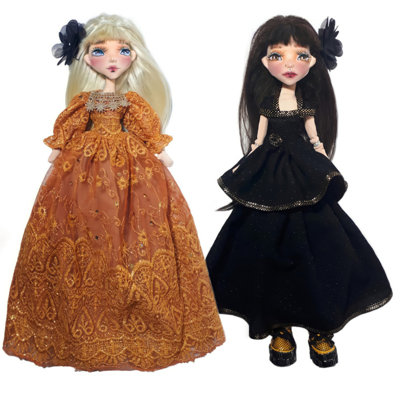  عروسک مدل پرنسس ارتفاع 35 سانتی متر مجموعه 2 عددی