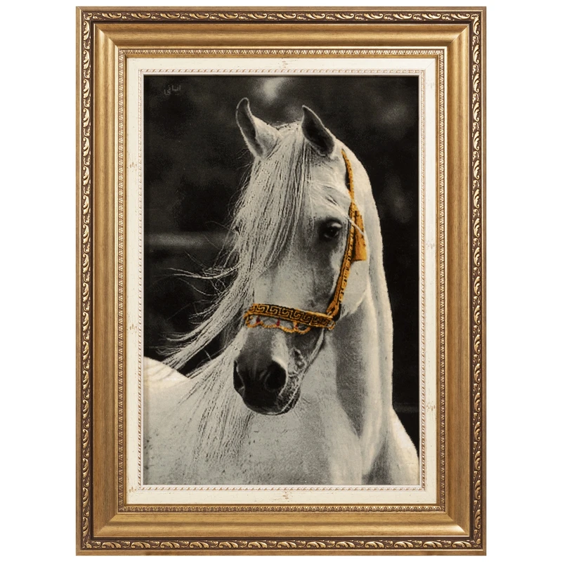 تابلو فرش دستباف سی پرشیا طرح کله اسب کد 904082