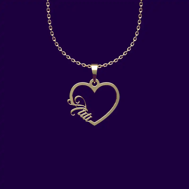 گردنبند طلا 18 عیار زنانه مدوپد مدل اسم Atiti کد VV2-1-1049