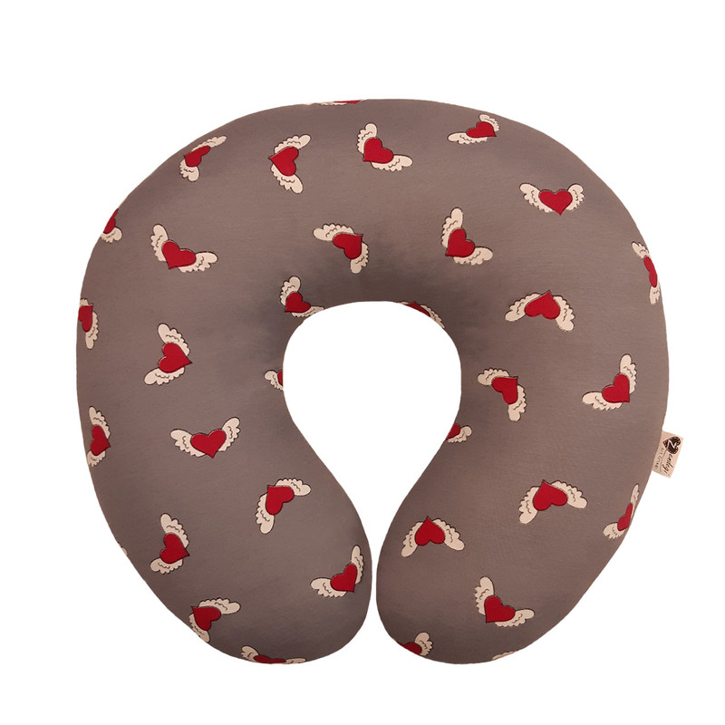 بالش دور گردنی گروه هنری زندگی طرح قلبی بالدار کد BQ-01