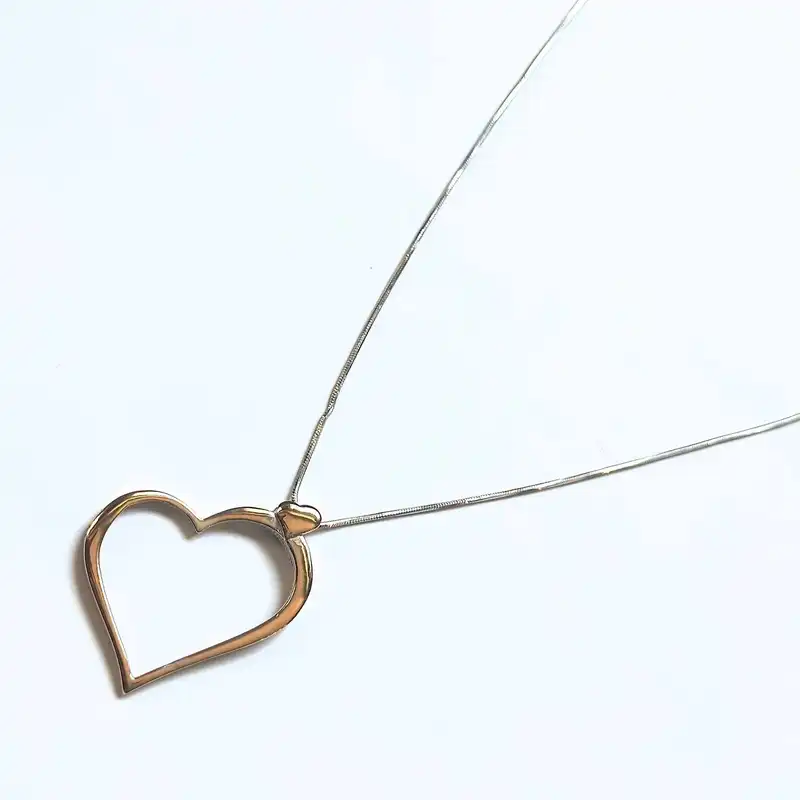 گردنبند طلا 18 عیار زنانه مدل GA015 طرح قلب