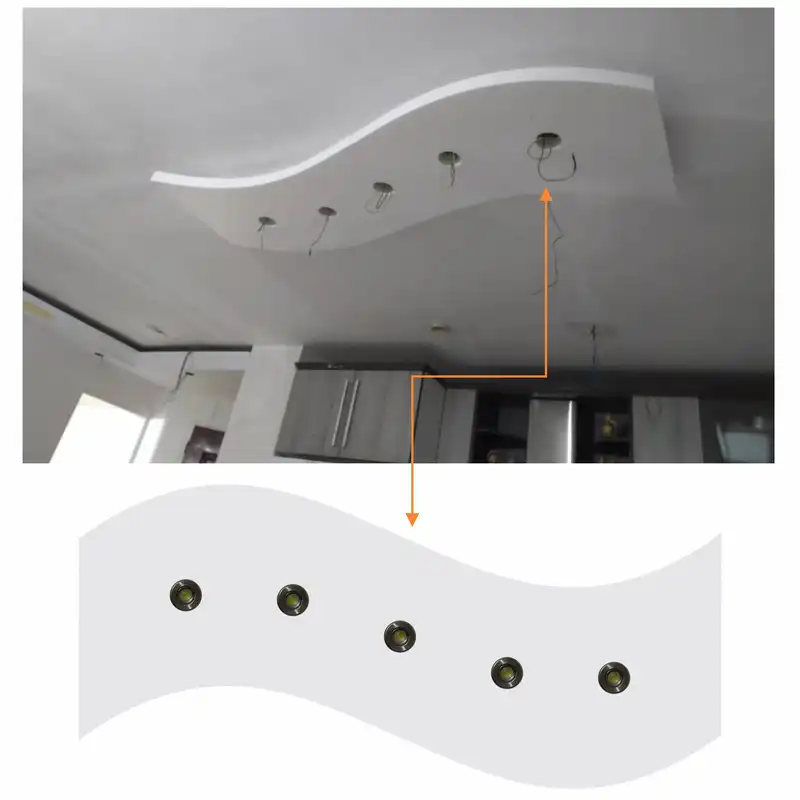 کناف پیش ساخته سقف مدل آرک طرح موج