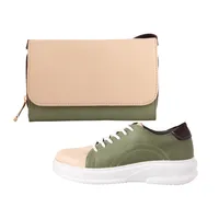 ست کیف و کفش روزمره زنانه چرم یلسان مدل روناک کد 952-RASHEL-MC-14sbz