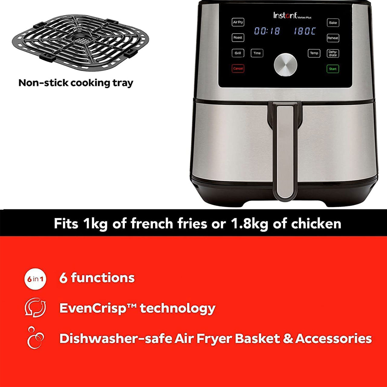 سرخ کن بدون روغن اینستنت مدل Vortex Plus 6