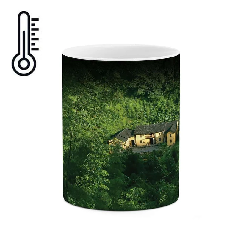 ماگ حرارتی کاکتی مدل خانه جنگلی کد mgh10167