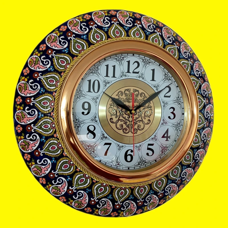 عکس شماره 4 : ساعت دیواری میناکاری کد 01