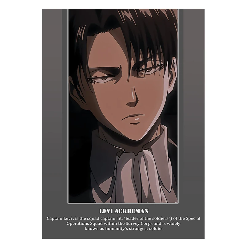 پوستر مدل Levi ackreman طرح انیمه Attack on titan کد4