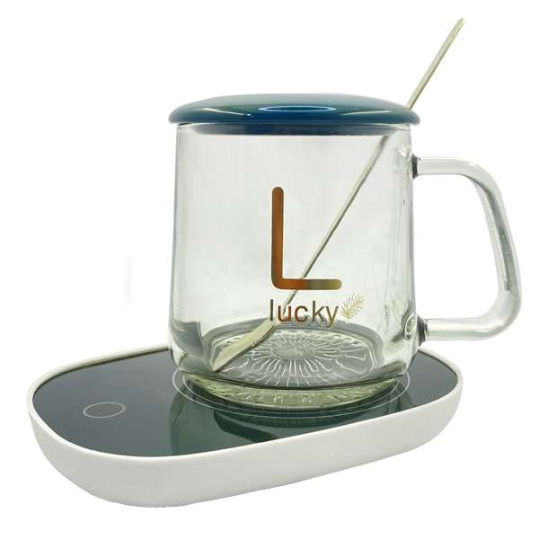 ماگ حرارتی لاکی مدل 18 وات پیرکس به همراه صفحه گرمکن برقی