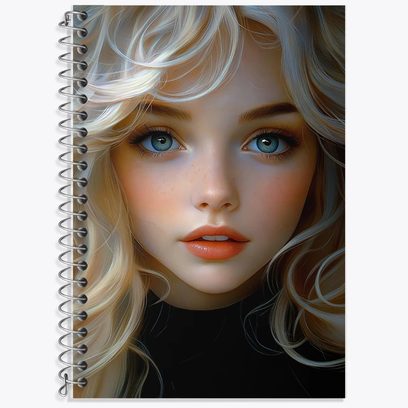 دفتر زبان 50 برگ خندالو مدل سه خط طرح دخترانه کد F5989