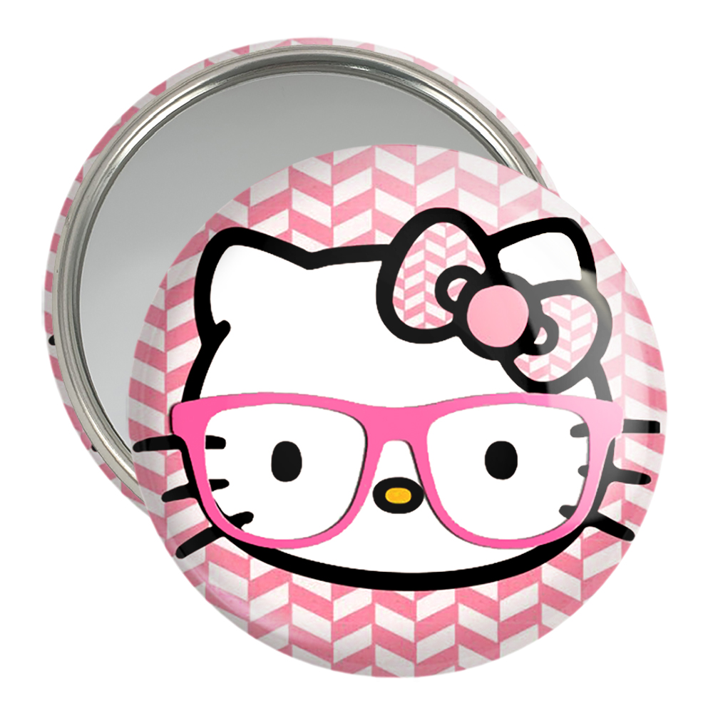 آینه جیبی خندالو مدل هلو کیتی Hello Kitty  کد 2475