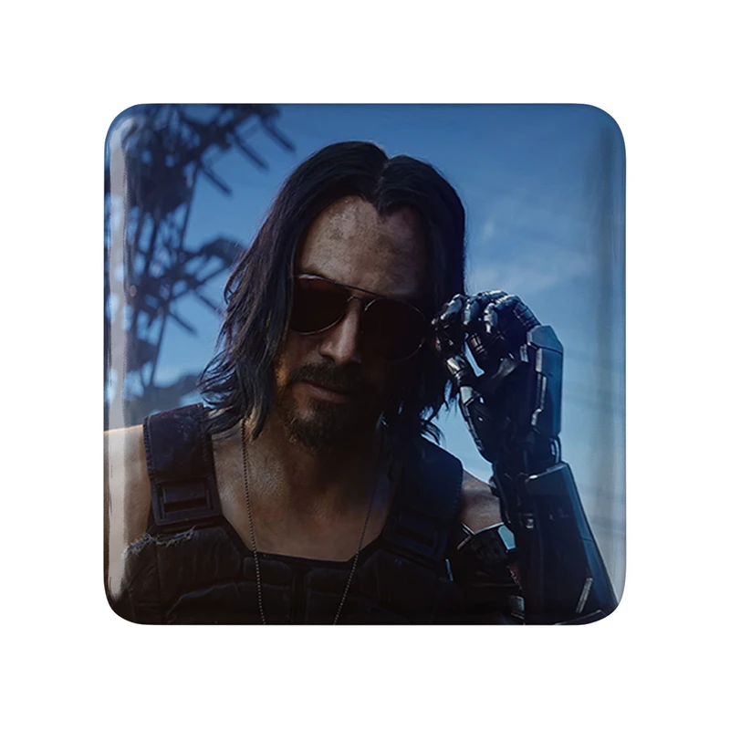 پیکسل خندالو طرح جانی سیلور هند سایبر پانک مدل مربعی کد 30574