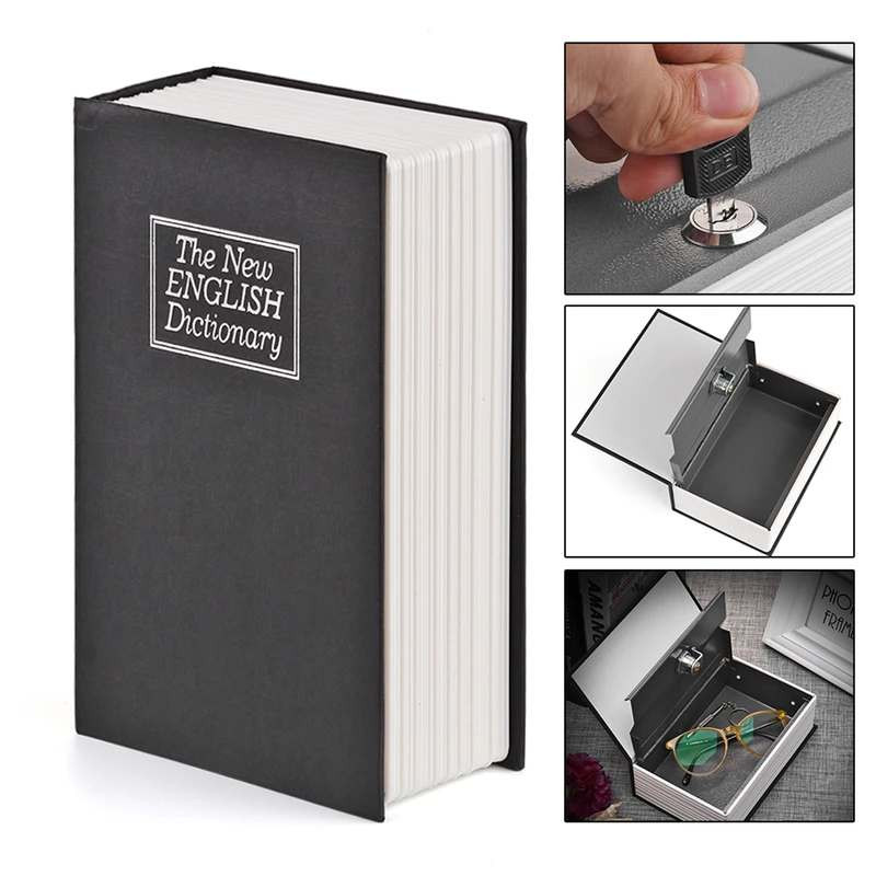 گاوصندوق مدل کتابی طرح دیکشنری قفل کلیدی وزن 1 کیلوگرم