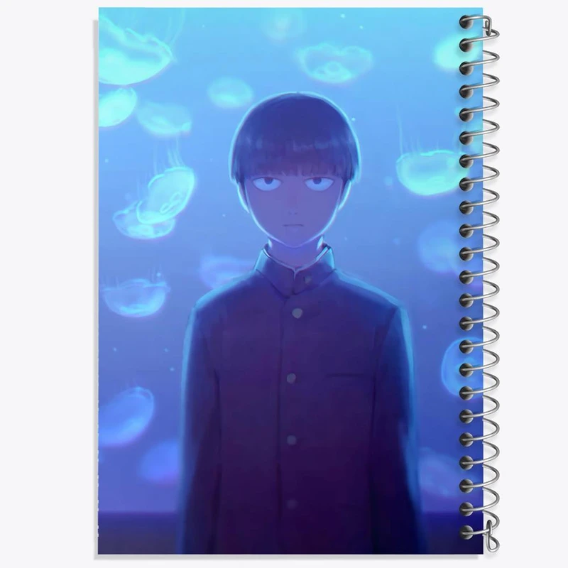 دفتر ژورنال نویسی 50 برگ خندالو مدل نقطه ای طرح شییکو انیمه موب سایکو Mob Psycho 100 کد 24456