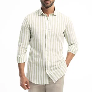 پیراهن آستین بلند یقه برگردان مردانه ام کی مدل 1907