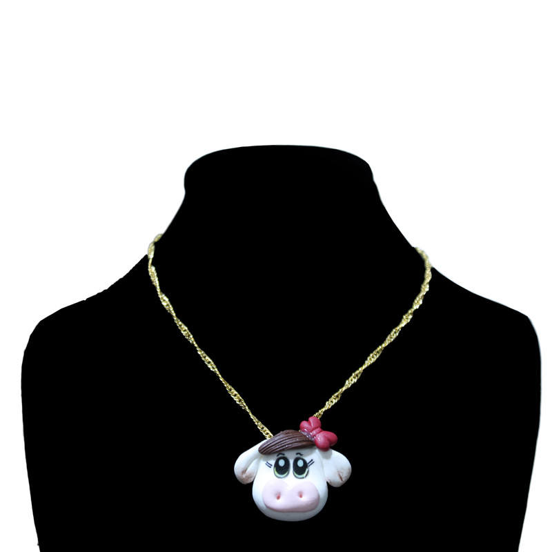 گردنبند دخترانه طرح گاو