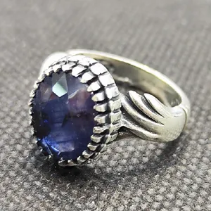 انگشتر نقره مردانه مدل سنگ یاقوت کد 60