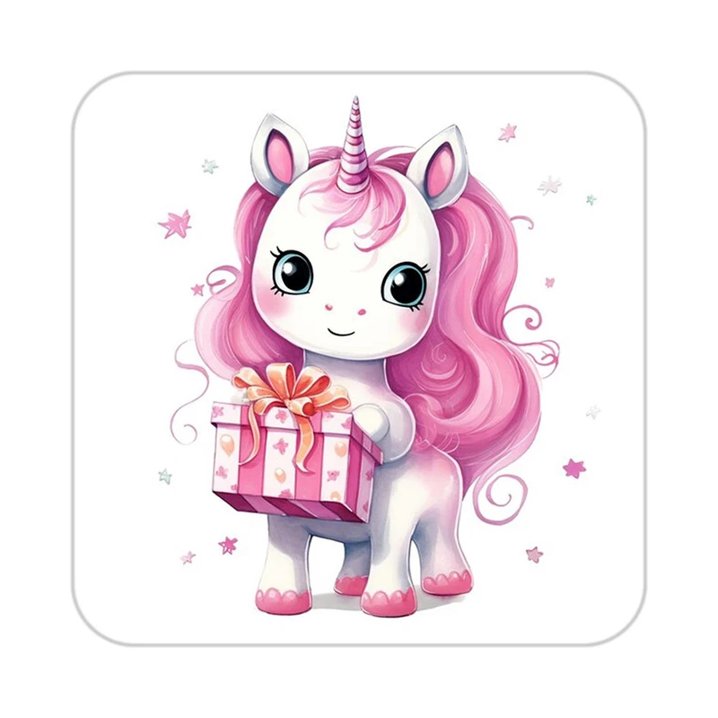 زیر لیوانی کاکتی طرح اسب تک شاخ و یونیکورن مدل mp32989