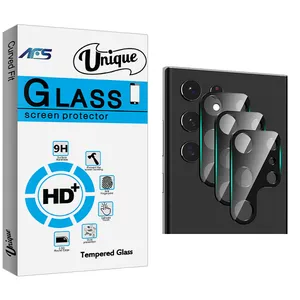 محافظ لنز دوربین ای اف اس مدل Unique Glass SFLL مناسب برای گوشی موبایل سامسونگ Galaxy S22 ULTRA بسته سه عددی