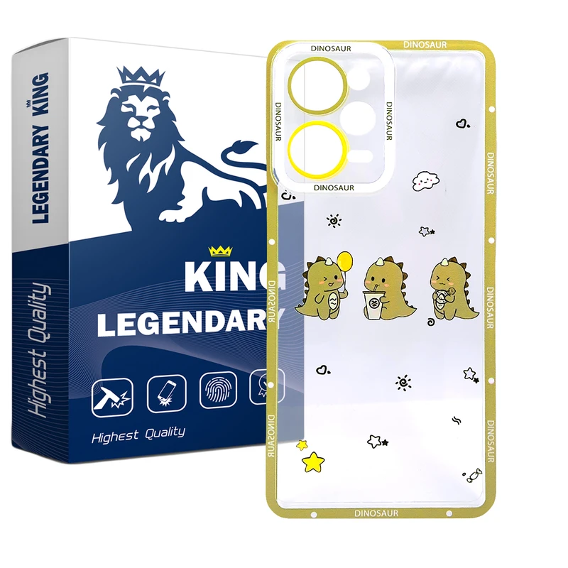 کاور لاین کینگ مدل دایناسور گوگولی مناسب برای گوشی موبایل شیائومی Redmi Note 12 Pro 5G / Poco X5 Pro 5G