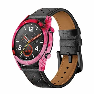 MAHOOT Pink-Flower Cover Sticker for Huawei Watch GT Smartwatch