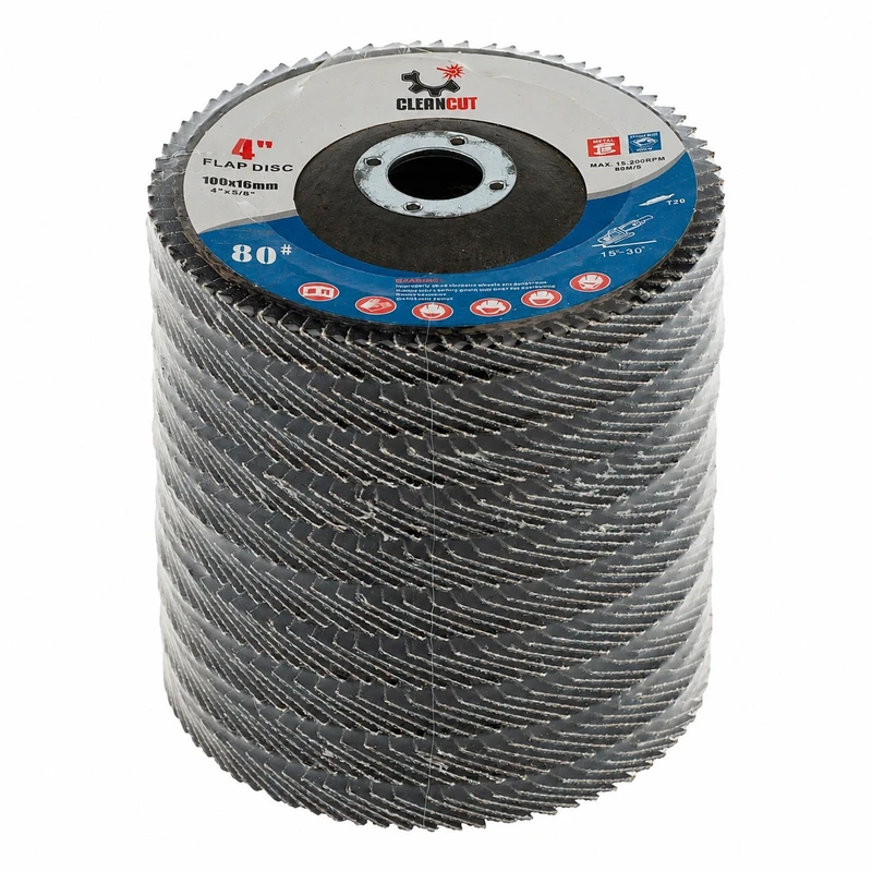 سنباده فلاپ دیسک کلین کات مدل 100mm-16-80 بسته 10 عددی