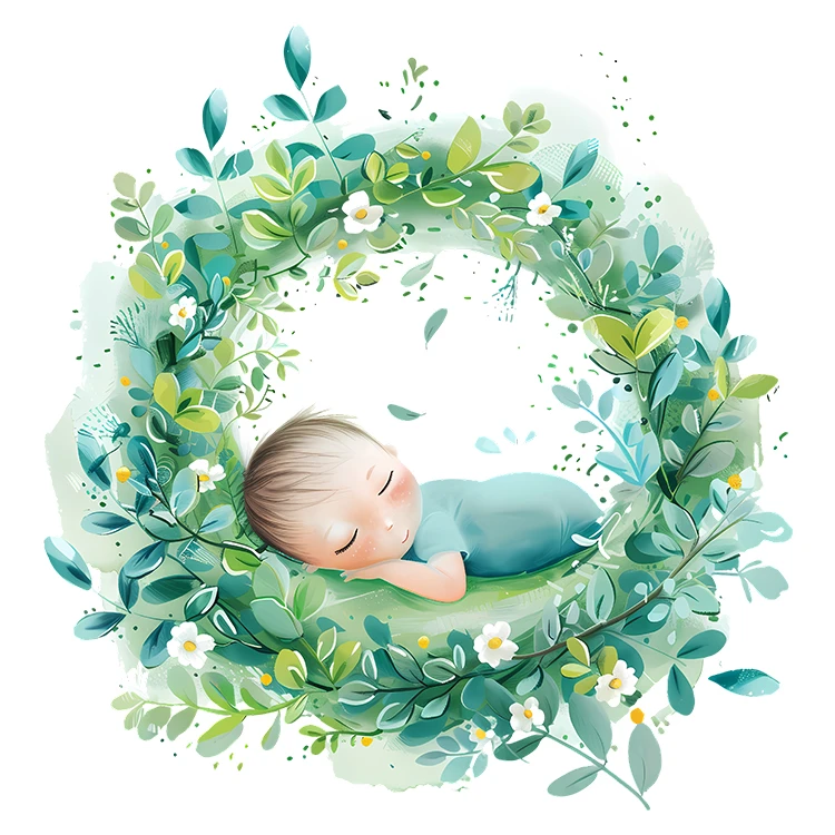 استیکر پارچه و لباس پاد آفرین مدل کارتونی بچگانه کیوت نوزاد کد S4065