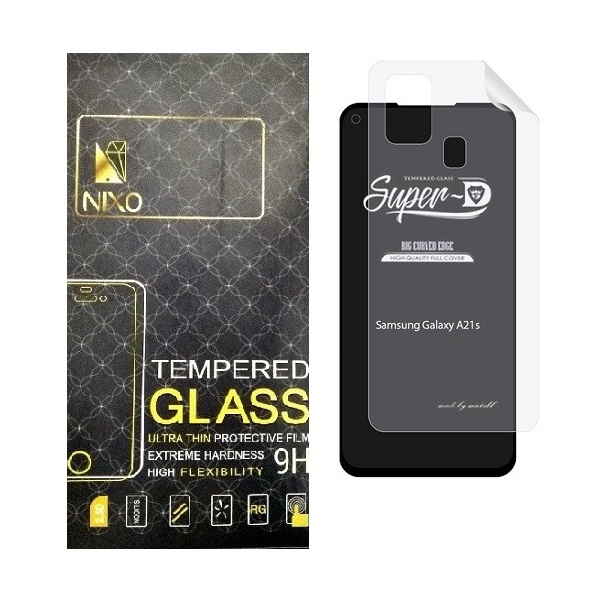 محافظ صفحه نمایش نیکسو مدل 2SN مناسب برای گوشی موبایل سامسونگ Galaxy A21s به همراه محافظ پشت گوشی