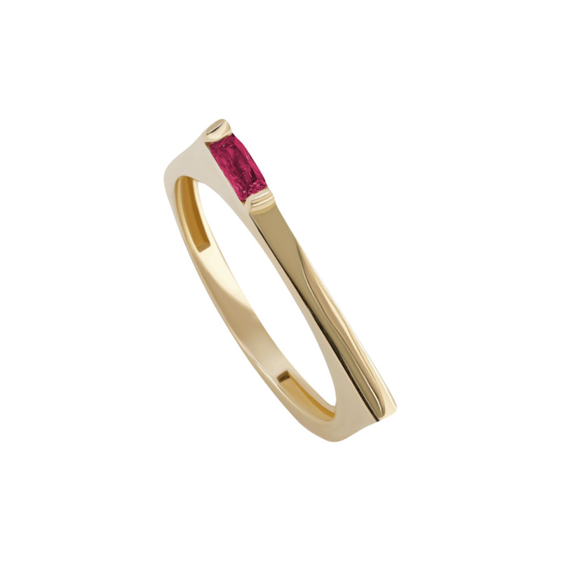 انگشتر طلا 18 عیار زنانه تاج مدل شمیم