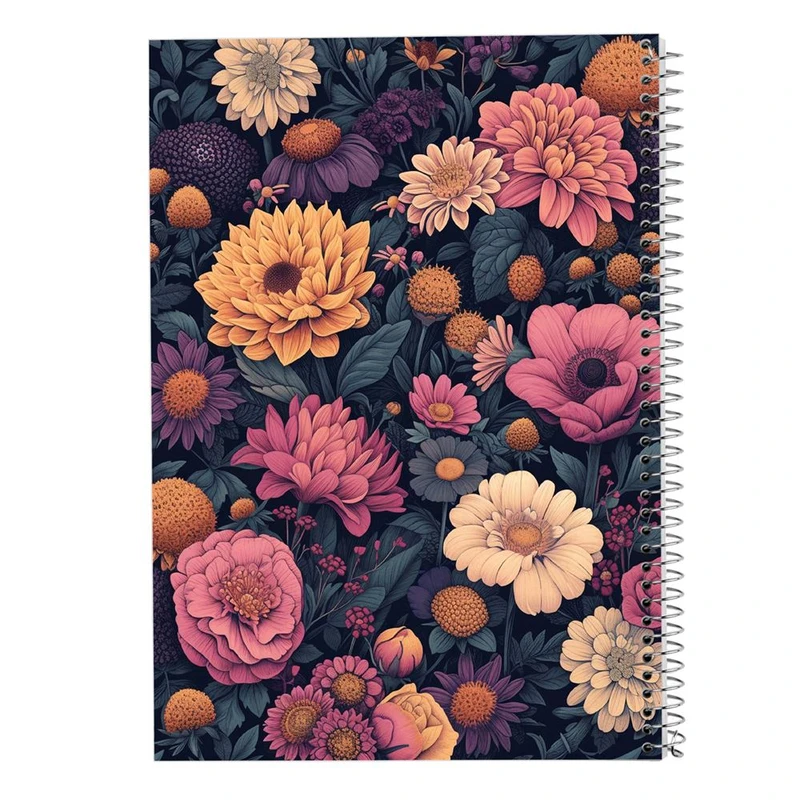 دفتر ژورنال نویسی 50 برگ مدوپد مدل نقطه ای طرح گل کد DF15935